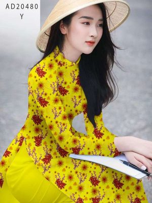 vai ao dai hoa mai don tet (12)